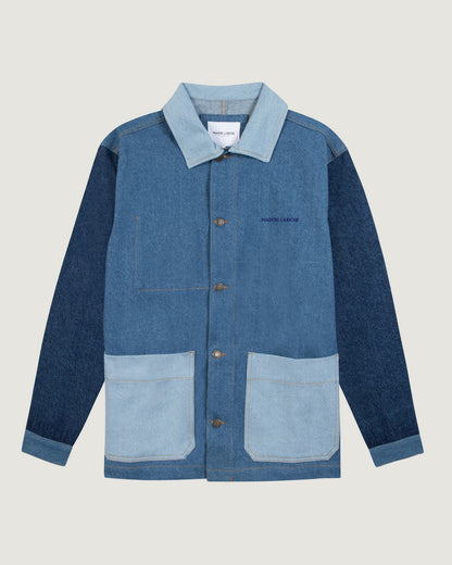 sébasto 'denim patchwork' jacket#color_denim-patchwork