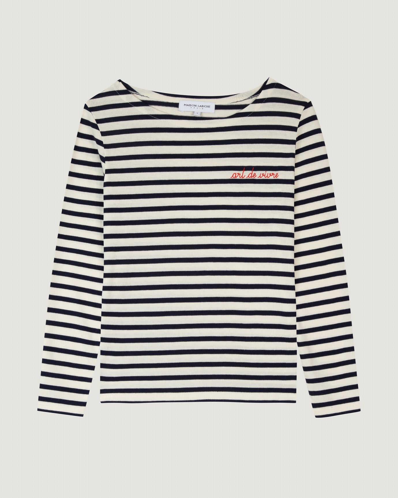 "art de vivre" colombier sailor shirt#color_ivory-navy