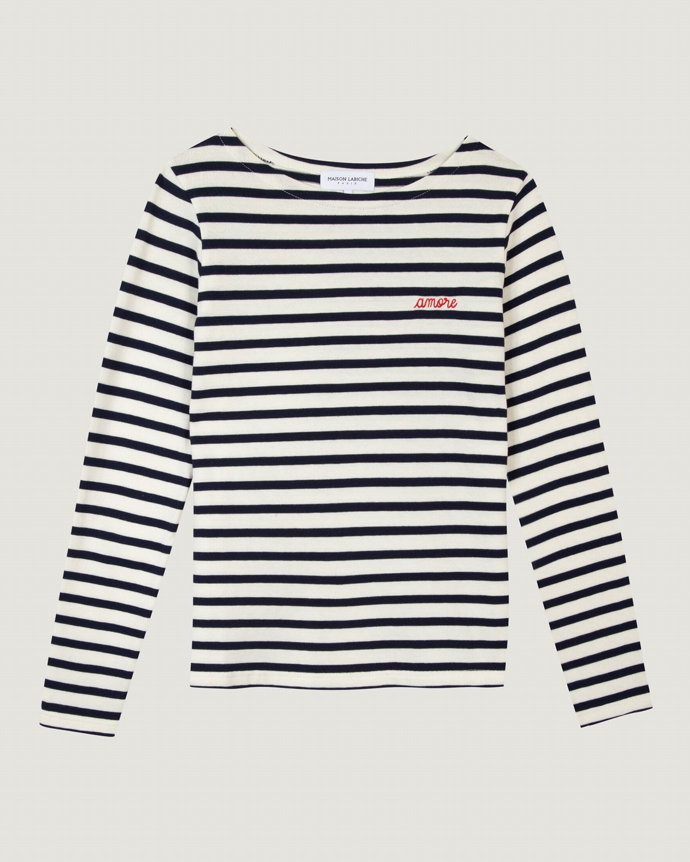 colombier sailor shirt 'amore'#color_ivory-navy