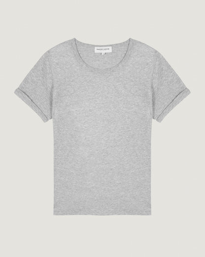 personalizable womens poitou t-shirt#color_light-heather-grey