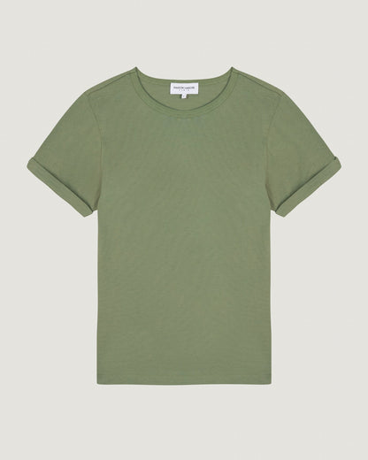 personalizable womens poitou t-shirt#color_olive-green