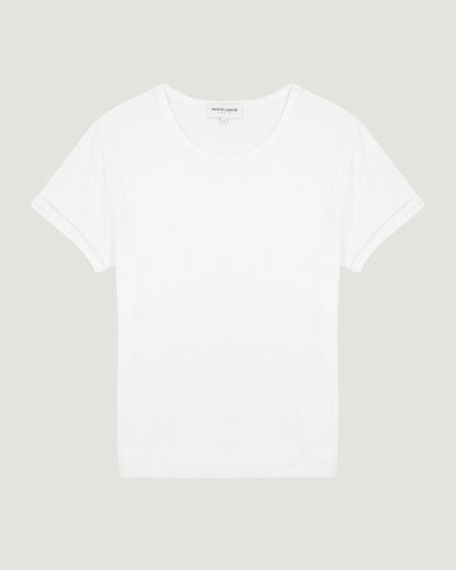 personalizable womens poitou t-shirt#color_white